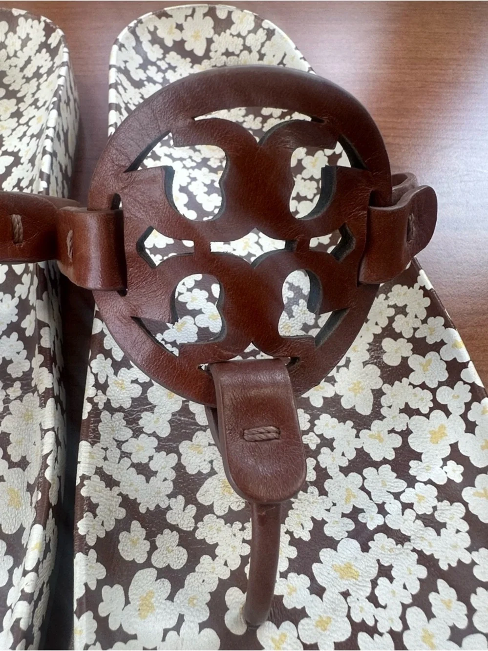 Tory Burch Brown Miller Cloud Sandal 9M, BURNT CUOIO/REVERIE COMBO Sz 8.5